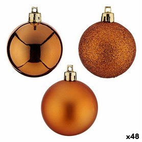 Lot de boules de Noël Orange 5 x 6 x 5 cm (48 Unités)