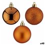 Lot de boules de Noël Orange 5 x 6 x 5 cm (48 Unités)