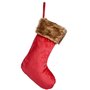 Décorations de Noël Chaussette de Noël Velours Rouge 27 x 3 x 46 cm (24 Unités)