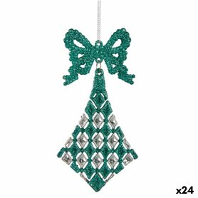 Décorations de Noël Lien Losanges Vert Plastique Paillettes 7