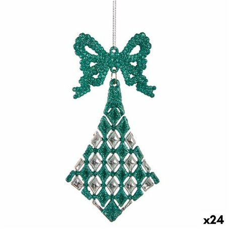 Décorations de Noël Lien Losanges Vert Plastique Paillettes 7