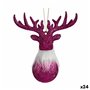 Décorations de Noël Renne Fuchsia Plastique Paillettes 13