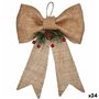 Décorations de Noël Lien Marron Rouge Vert Fibre naturelle 19 x 3 x 26 cm (24 Unités)