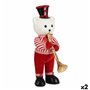 Figurine Décorative Ours Trompette Blanc Noir Rouge polystyrène 15 x 46 x 25 cm (2 Unités)