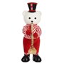 Figurine Décorative Ours Trompette Blanc Noir Rouge polystyrène 15 x 46 x 25 cm (2 Unités)