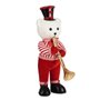 Figurine Décorative Ours Trompette Blanc Noir Rouge polystyrène 15 x 46 x 25 cm (2 Unités)