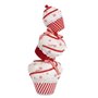 Figurine Décorative Tour Gâteau Blanc Rouge polystyrène 20 x 50 x 20 cm (2 Unités)