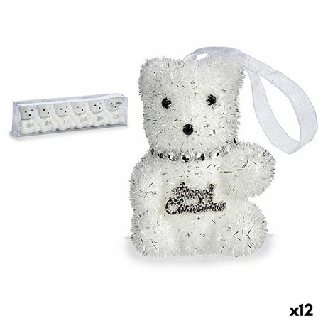 Ensemble Décorations de Noël Ours Argenté Blanc 5