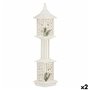 Lampadaire Blanc Bois Plastique 19 x 80 x 19 cm (2 Unités)