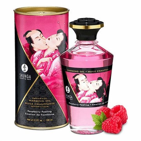 Huile de massage érotique Shunga Framboise (100 ml)