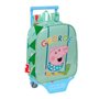 Cartable à roulettes Peppa Pig Vert 22 x 27 x 10 cm