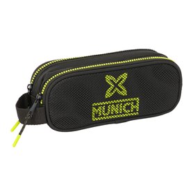 Trousse Fourre-Tout Double Munich Beat Noir 21 x 8 x 6 cm