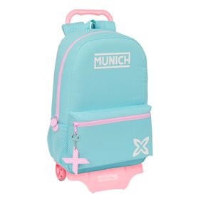 Cartable à roulettes Munich Heaven Celeste 30 x 46 x 14 cm