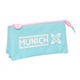 Trousse Fourre-Tout Triple Munich Heaven Bleu ciel 22 x 12 x 3 cm