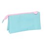 Trousse Fourre-Tout Triple Munich Heaven Bleu ciel 22 x 12 x 3 cm