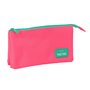 Trousse Fourre-Tout Triple Nait Nait Rosa fluor Rose 22 x 12 x 3 cm