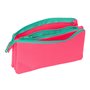 Trousse Fourre-Tout Triple Nait Nait Rosa fluor Rose 22 x 12 x 3 cm