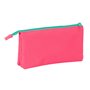 Trousse Fourre-Tout Triple Nait Nait Rosa fluor Rose 22 x 12 x 3 cm