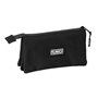 Trousse Fourre-Tout Triple Munich Negro Noir 22 x 12 x 3 cm