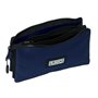 Trousse Fourre-Tout Triple Munich Basic Blue marine 22 x 12 x 3 cm