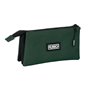 Trousse Fourre-Tout Triple Munich Verde Vert 22 x 12 x 3 cm