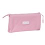 Trousse Fourre-Tout Triple Munich Basic Rose 22 x 12 x 3 cm