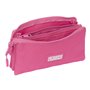 Trousse Fourre-Tout Triple Munich Basic Fuchsia 22 x 12 x 3 cm