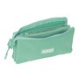 Trousse Fourre-Tout Triple Munich Basic Turquoise 22 x 12 x 3 cm