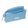 Trousse Fourre-Tout Triple Munich Basic Bleu 22 x 12 x 3 cm