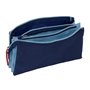 Trousse Fourre-Tout Triple Munich Royal Bleu 22 x 12 x 3 cm