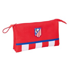 Trousse Fourre-Tout Triple Atlético Madrid Rouge 22 x 12 x 3 cm