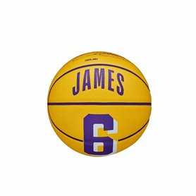 Ballon de basket Wilson NBA Player Icon Mini Lebron Jaune Taille unique