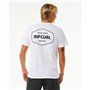 T-shirt à manches courtes homme Rip Curl Stapler  Blanc