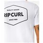 T-shirt à manches courtes homme Rip Curl Stapler  Blanc