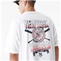 T-shirt à manches courtes homme New Era Graphic New York Yankees Blanc