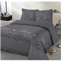 Housse de Couette Vision Love 200 x 200 cm Gris