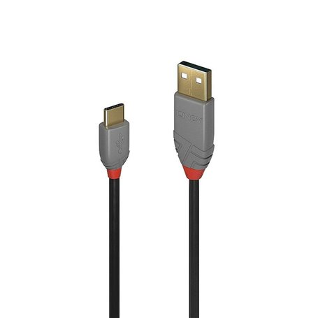 Lindy 36886 câble USB 1 m USB 2.0 USB A USB C Noir