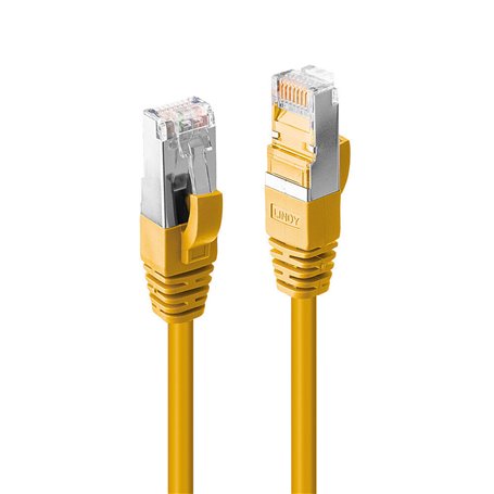 Câble RJ45 Catégorie 6 FTP Rigide LINDY 45986 Jaune 10 m 1 Unité