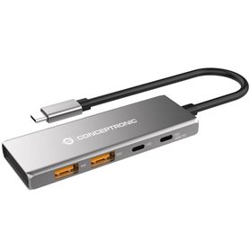 Hub USB Conceptronic HUBBIES15G Gris (1 Unité)