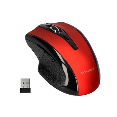 Souris Optique Sans Fil Q-Connect KF18068 Rouge