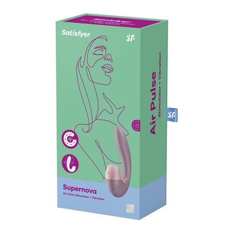 Vibration de Stimulation Double  Supernova Insertable Satisfyer Supernova Rose chaud