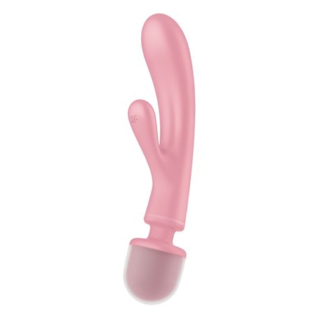 Vibration de Stimulation Double Satisfyer Triple Lover Rose