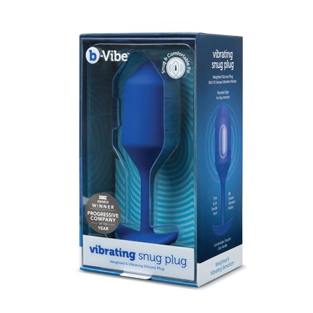 Plug anal Snug XL B-Vibe Vibrating Bleu