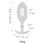 Plug Anal B-Vibe Vibrating Snug 3 Bleu (3,7 x 13,8 x 1 cm)