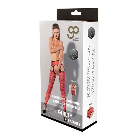 Bas Guilty Pleasure Rouge (XL)