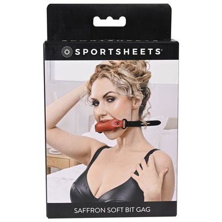 Bâillon Sportsheets Soft Noir/Rouge