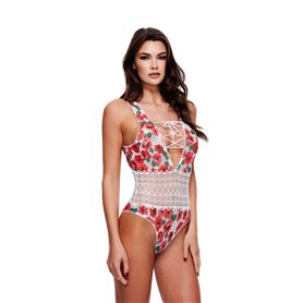 Body Baci Lingerie Floral & Lace Blanc M/L