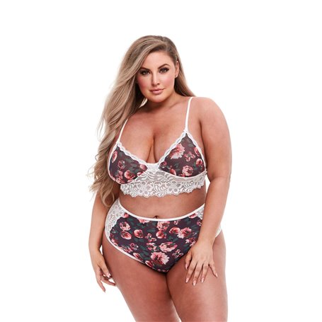 Ensemble de Lingerie en Dentelle Baci Lingerie Floral & Lace XL