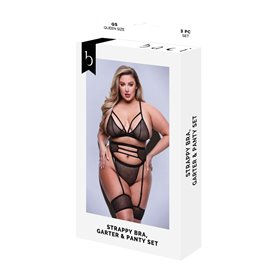 Ensemble de Lingerie Baci Lingerie Noir 3 Pièces