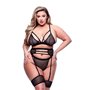 Ensemble de Lingerie Baci Lingerie Noir 3 Pièces